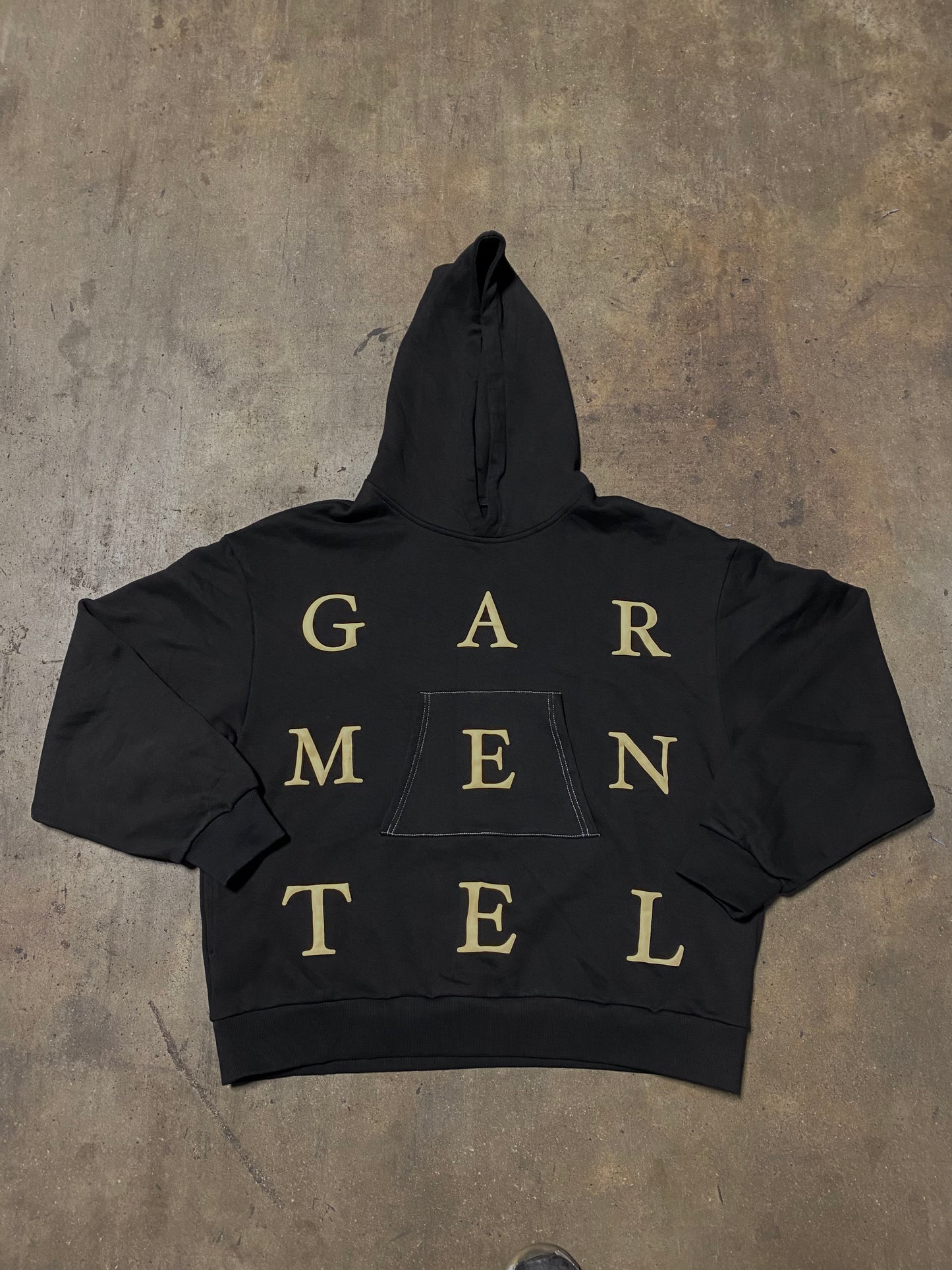 Black Oversized Gar Hoodie